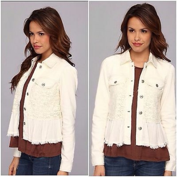 denim and lace jacket